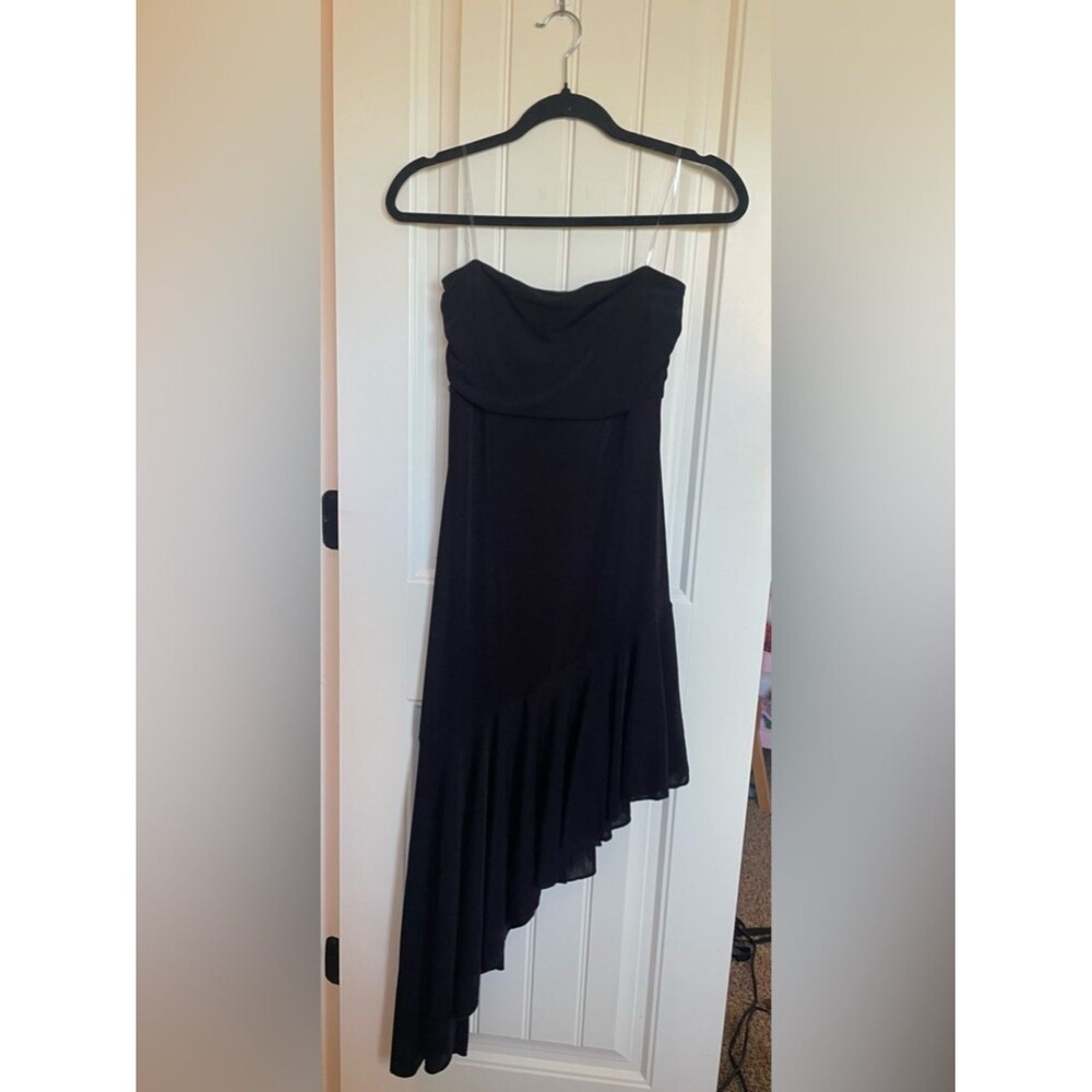 Strapless black mermaid dress